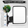 Golf Cart Side Mirrors with Screws Gasket Universal Replacement Strong Magnetic Side Mirrors Adjustable Rearview Mirror