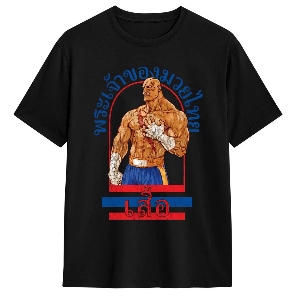 Sagat God Of Muay Thai Gym T Shirt Unisex Y2k Basic T Shirts Beach ONeck Popular Tee Shirt Custom Diy Oversized Tops