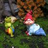 Resin Garden Micro Landscape With Baby Gnome And Frog Figures For Party Gifts And Festive Decor
