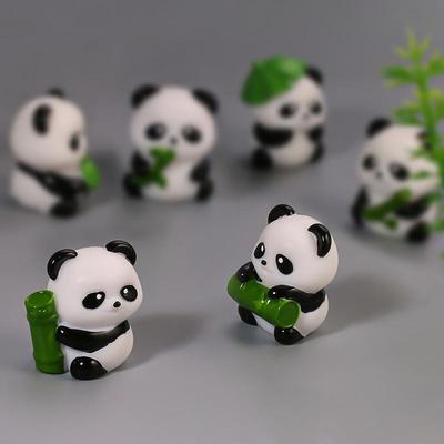 In Stock Hot-Selling Panda Doll Resin Craft Ornament for Micro Landscape Decor