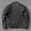 Harley Éxito de Taquilla Motocicleta Vintage Hecho Viejo Cuero Cuero Chaqueta de Cuero para Motociclista para Hombre