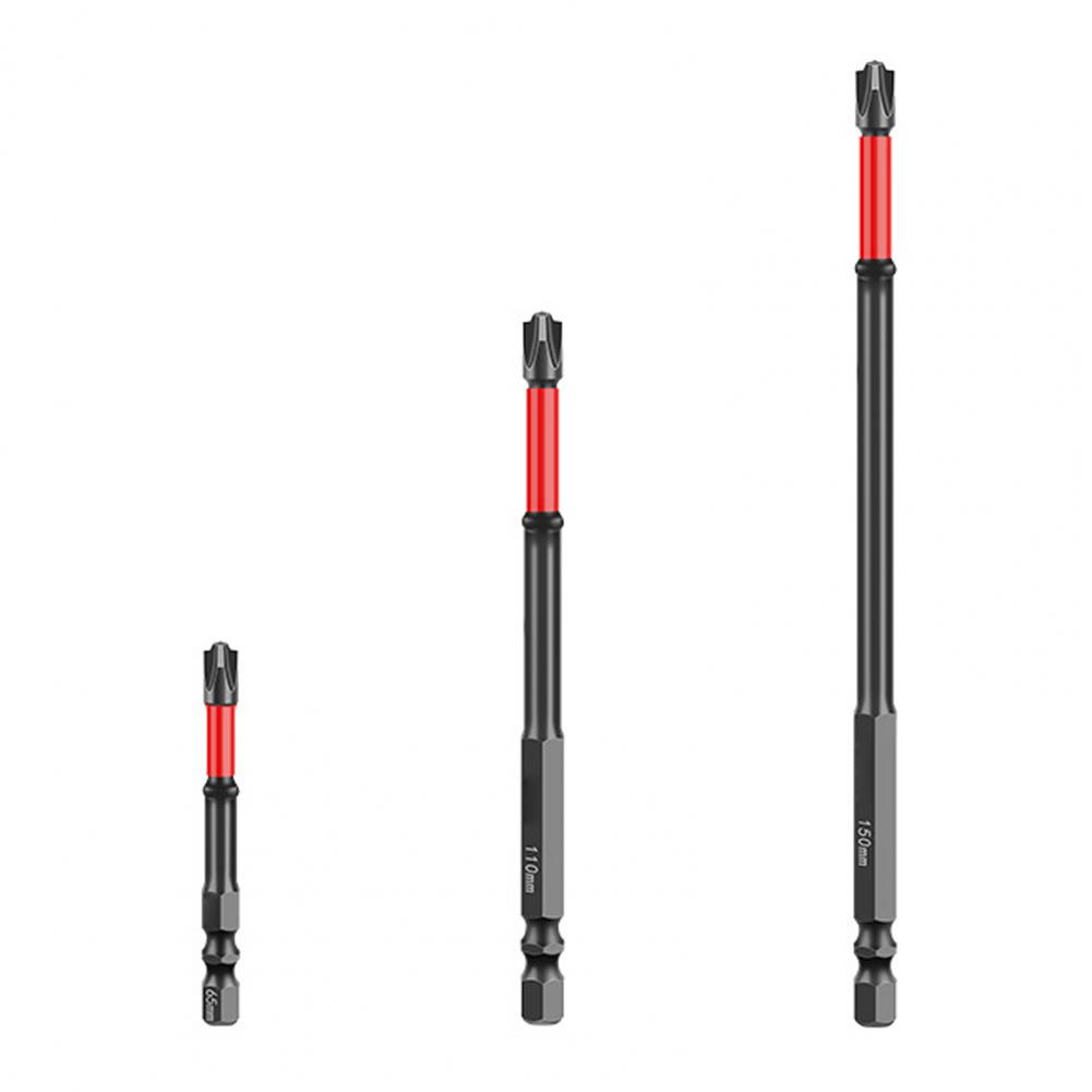 Heavy-duty Electrical Screwdriver Set Durable Impact Screwdriver Bit Set with Magnetic Slotted Heads Corrosion for Slot for Diy