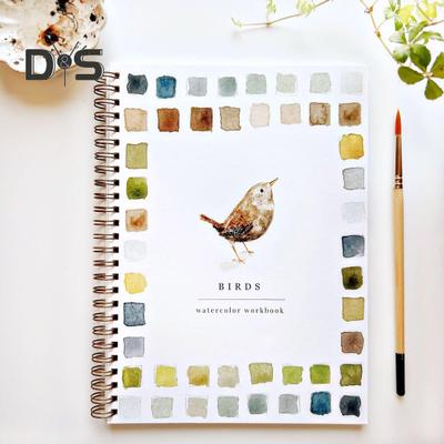 Watercolor Workbook 12 Colors Birds Flowers Animals Kids Watercolor Paint Book Art Crafts Painting Supplies for Beginners