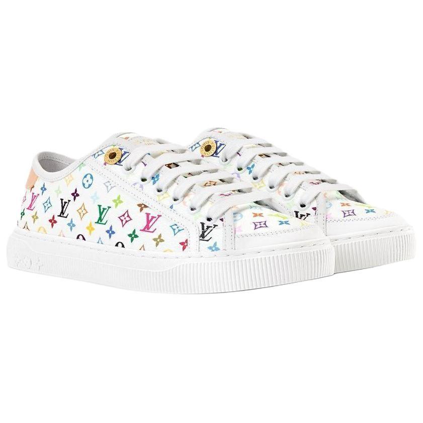 Louis Vuitton X Takashi Murakami Collaboration Lagoon Low Top Skateboard Shoes Women's White 1AJKBL