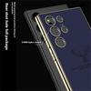 For Samsung Galaxy S24 Ultra Case Deer Pattern Electroplating TPU+PC+PU Phone Back Cover