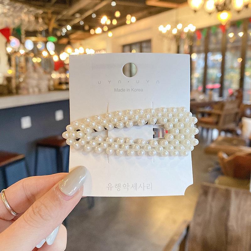 Haarnadel im koreanischen Stil mit Metallperlen und Strasssteinen für Damen