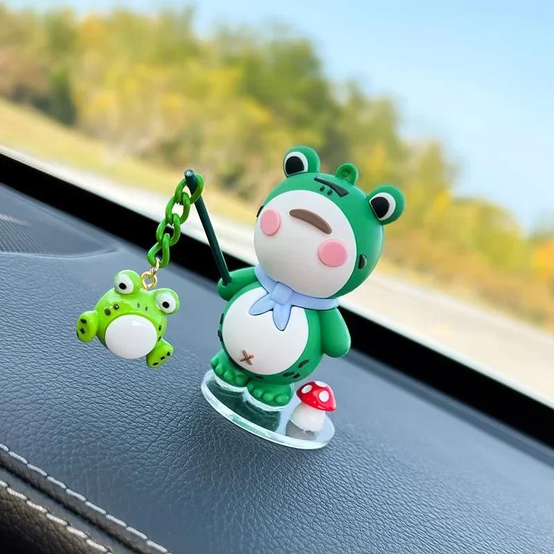 

1/7Pcs Frog Noctilucent Cartoon Car Center Console Decoration OfficeDesk Computer Screen DecorationDollGift Car Accessories