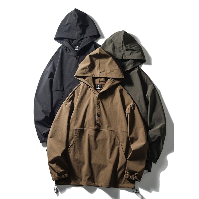 Outdoor Sports Mountain Function Lightweight Quick-Drying Coat Men's Thin Pullover Hooded Jacket Export American Sweatshirt