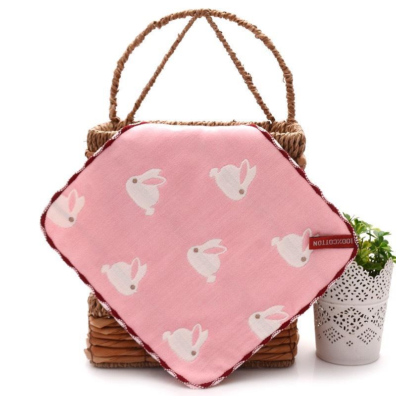 6 Layer Gauze Baby Washcloth 25x25cm Soft Absorbent Jacquard Infant Burp Cloth Thickened Face Towel For Autumn Winter