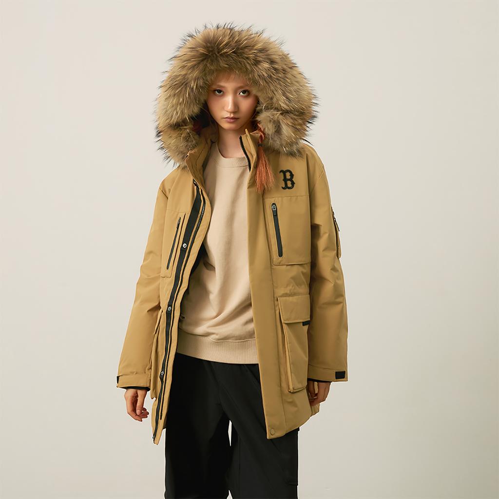 New MLB Boston Red Sox Basic Collection FW24 Down Jacket Unisex Camel 3ADJB1346-43CAS