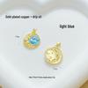 European & American Gold-Plated Moon Star Copper Pendant Necklace for Women