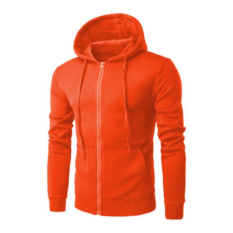 Unisex Solid Color Fleece Hoodie Cardigan - Autumn/Winter Zipper Sweatshirt, 15 Colors Available