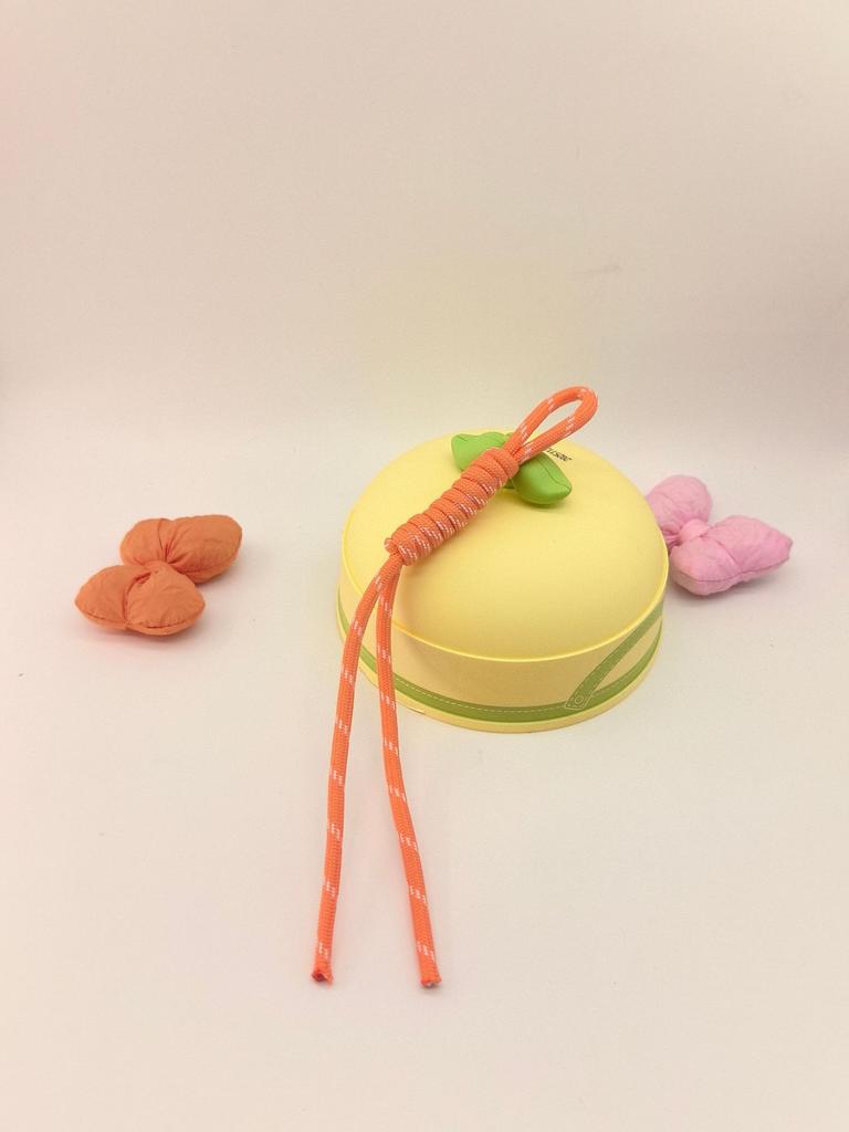 Spot Color Hand-Woven Rope Lanyard Pendant Trendy Color Nylon Rope Bag Keychain Pendant High Sense