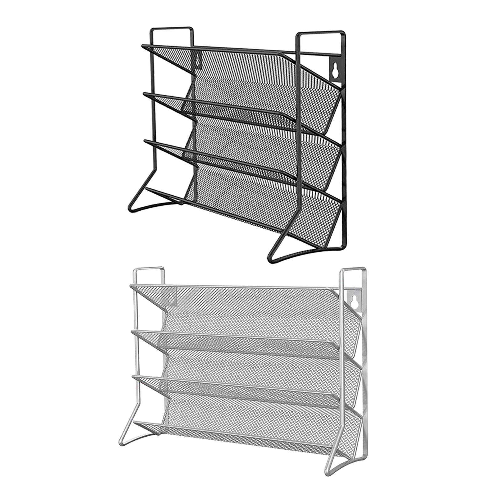 Spice Rack 4 Tier Countertop Stand Storage Rack for Cupboard Pantry Cabinet nero