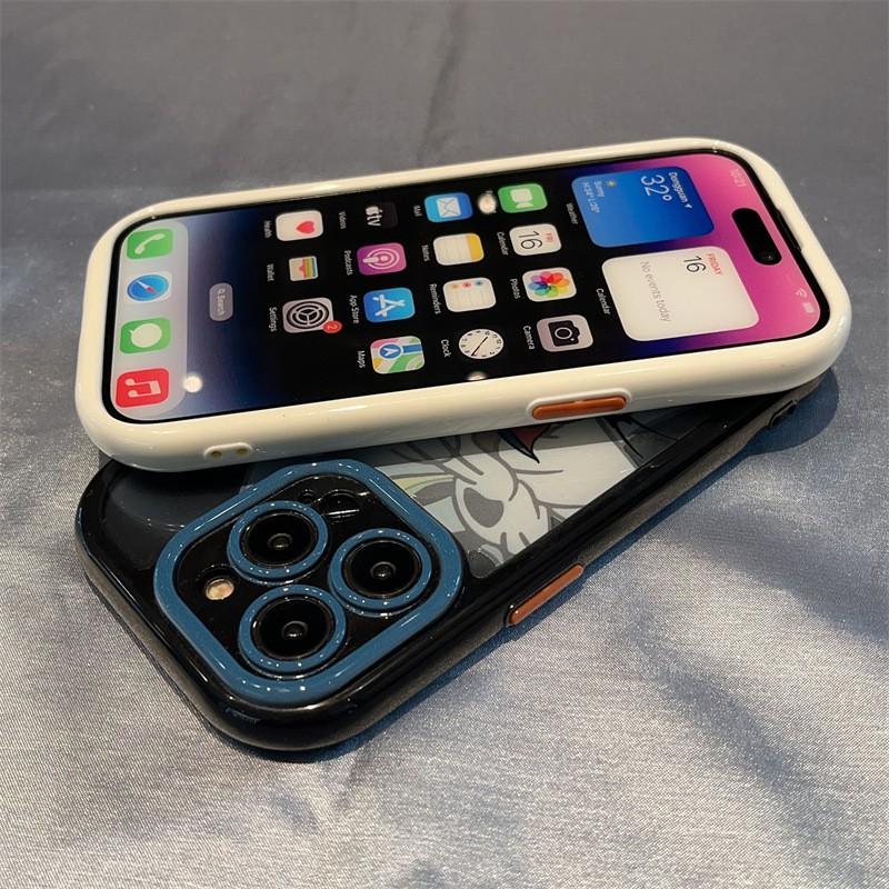 Tom und Jerry Cartoon Handyhülle iPhone 16 15 14 13 Pro Max Plus Silikon Stoßfeste Hülle Damen Paare
