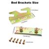 4pcs Screws Included Bed Rail Brackets Zinc Alloy Adjustable Hardware Connectors Durable Bed Rail Fittings Home Improvement
