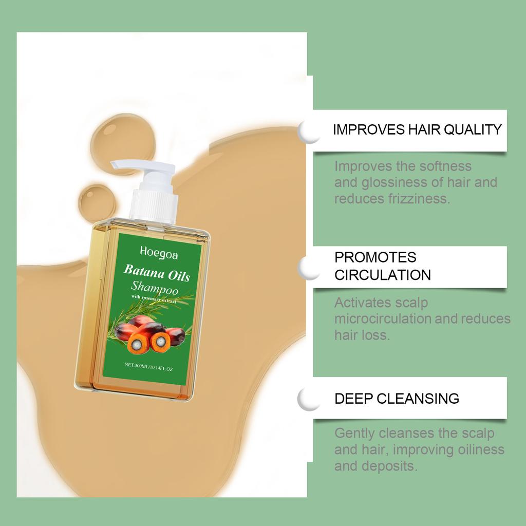Batanaöl Shampoo Haar stärkt Anti-Haarausfall Regeneriert geschädigtes gespaltenes Haar Kopfhautreinigung Schuppenkontrolle Haarwachstum Shampoo