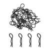 Uxcell Conjunto de Clips de Corpo em Ângulo de 90 Graus com Pinos de Mola Curvos para Carro RC Crawler Truck de Escala Substituição de Carroceria 30 Peças 1/8, 1/10, 1/12 (Preto)