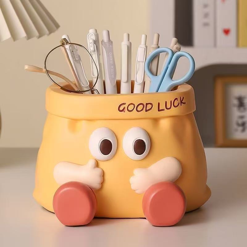 Creative and Fun Large Capacity Pen Holder Ornament Office Desktop Storage Good Things Birthday Gift Decorations