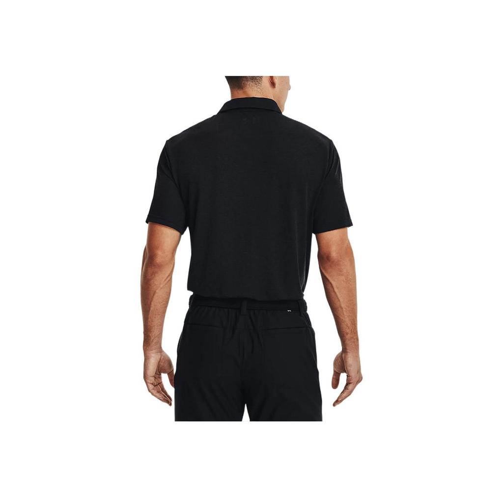 Under Armour Vanish Seamless Logo Print Loose Short Sleeve Polo Shirt Men Polo Shirts Black 1370098-001