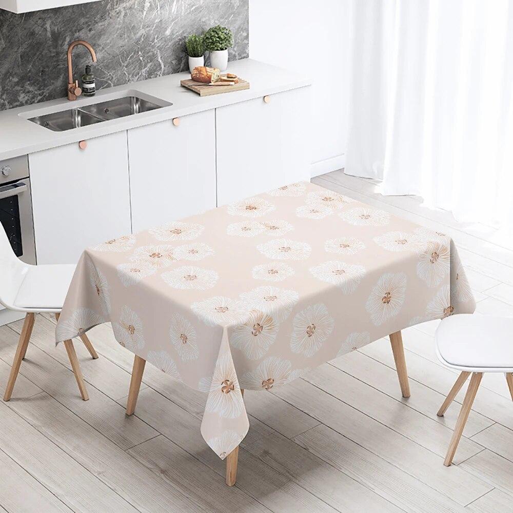 Søt katt duk plantedyrstrykk rektangulært vanntett og oljetett restaurantbord kjøkken hjemmedekorasjon