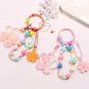 Cherry Blossoms Quicksand Keyring Women Girls DIY Bag Earphone Cover Pendants