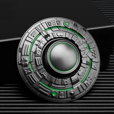 Metall Stressabbau Edc Junge Cool Leuchtendes Ufo Fingerspitzen Kreisel Ultra-Langes Finger Schreibtisch Rotierendes Spielzeug Erwachsene Fidget Spinner