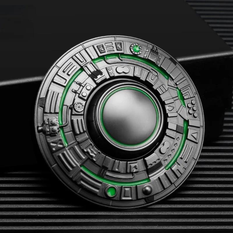 

Metal Stress Ease Edc Boy Cool Luminous Ufo Fingertip Gyroscope Ultra-Long Finger Table Rotating Plaything Adults Fidget Spinner