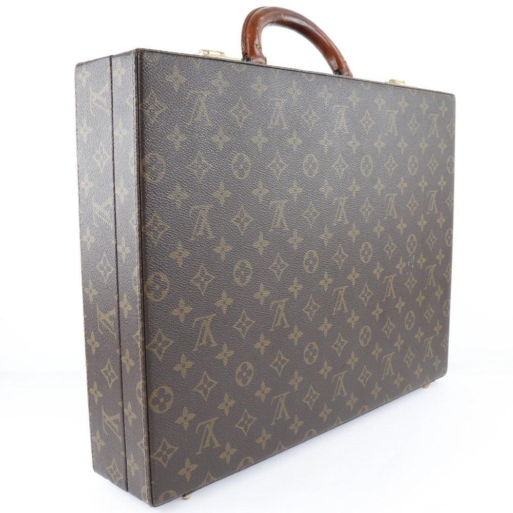 Louis Vuitton Crusher Business Bag M53124 Attache Case Brown Monogram Canvas Unisex Used