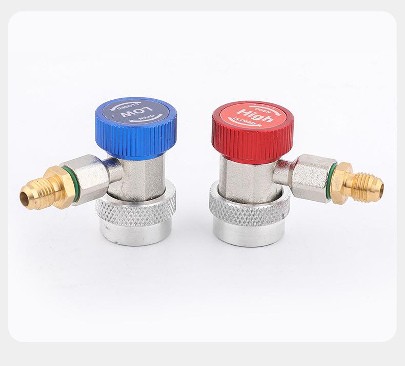 Adjustable R134a Refrigerant Quick Coupler for Car A/C - High/Low Pressure Charging Tool
