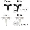 1pcs ABS for Tesla Model 3 Mode Y Car Front Hood Logo Cover Emblem Sticker Styling Auto Body Rear Trunk Badge Accessories