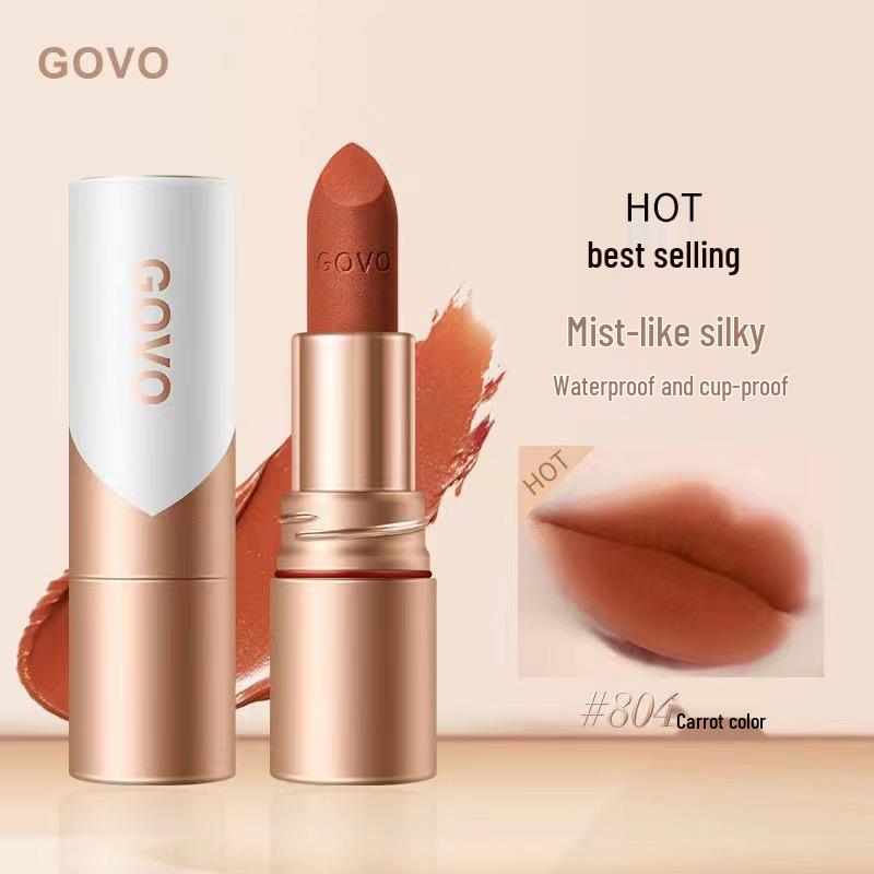 GOVO Pure Matte Non-Stick Velvet Lipstick - Queen Yellow for Brightening, Long-Lasting, Non-Fading Makeup