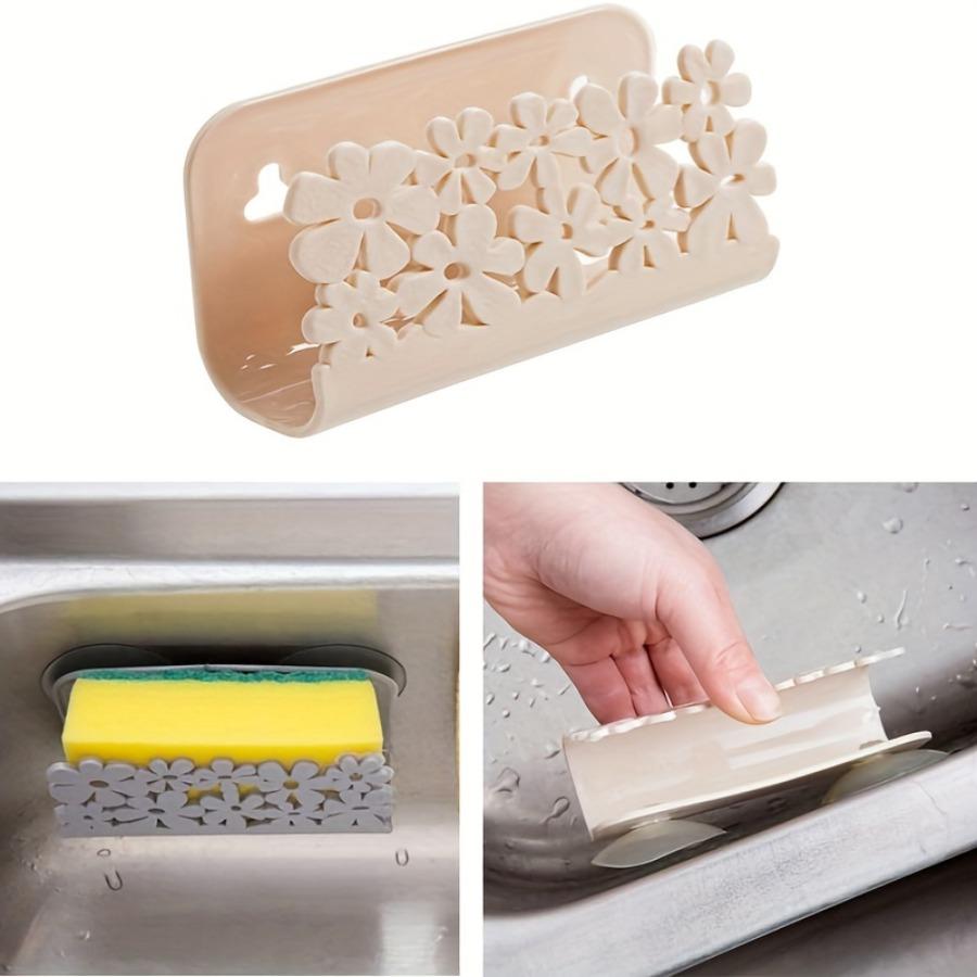 Storage Rack for Soap In The Kitchen Sink with a Hollow Design