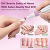 Silent Electric Nail File and Drill Kit - Anti-Splash Manicure Tool with Rechargeable Low Noise Polishing for Home