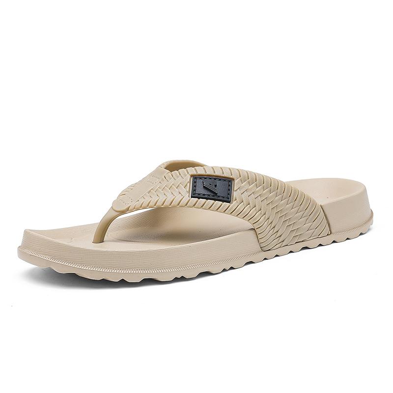 

Модные летние повседневные кожаные шлепанцы мужские туфли уличная мода ПУ кожа плоская нескользящая обувь для ходьбы дышащая пляжная обувь для отдыха 40