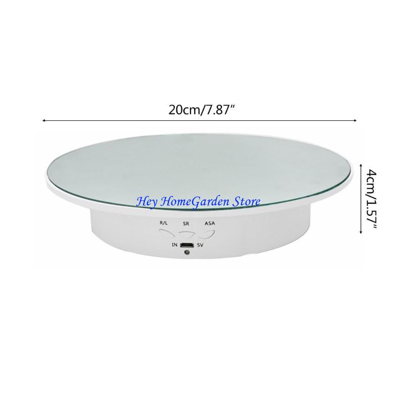 652F 3 Speeds Electric Rotating Display Stand Jewelry Holders Battery/USB Power Rotating Display Stand