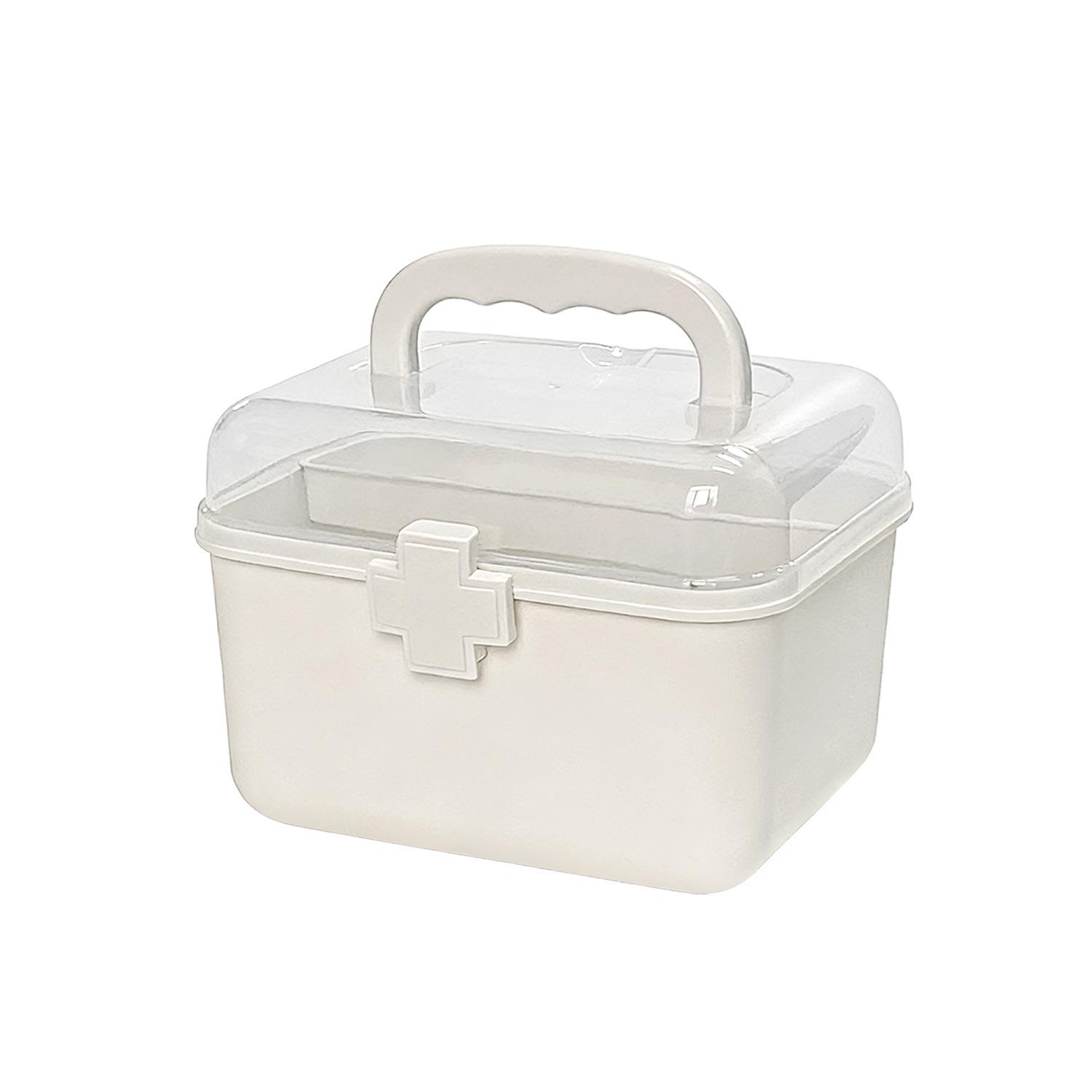 Large Family-Size Plastic Medicine Storage Box - First Aid Kit for Home and Kids