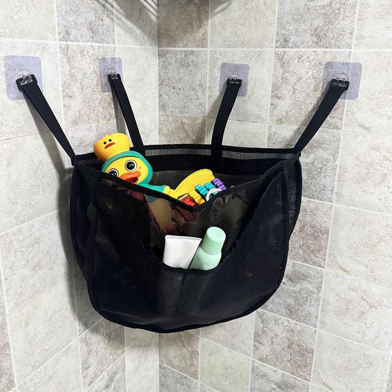 Kids Bath Tub Toy Holder Corner Shower Bag Bath Toys Mesh Bag Bathtub Toy Storage Bathtub Toys Net Organizer For Bathroom