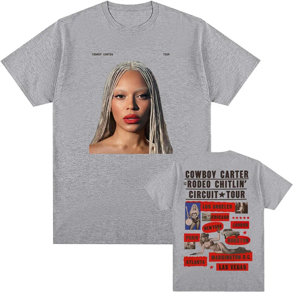 Beyonc COWBOY CARTER TOUR T-Shirt Sommer Damen Unisex T-Shirts Kurzarm Rundhals Locker T-Shirt Unisex Tees Print Top
