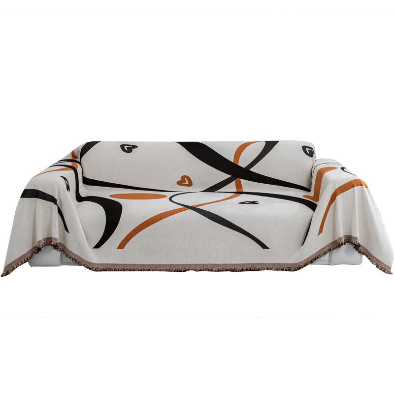 Ins Throw Blanket Simple Couch Bed Sofa Cover Large Cotton Tassel Knitted Blanket Solid Color Nordic Decorative Bedroom Handmade