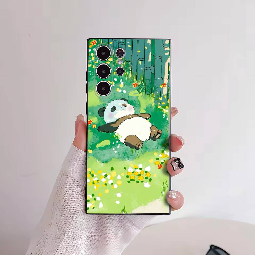 Cute Giant Panda Phone Case for Samsung Galaxy S26 S25 S24 S23 S22 S21 Ultra Plus FE Cover SamsungS21FE