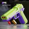Mingjiangtang 1911 Toy Gun: Double-Barrel Ejection Carrot Design, Rapid-Fire Action for Kids.