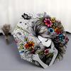 1pc FlowerGirl Automatic Open/close Umbrella, 8-Rib Sturdy Structure, Auto Folding/Opening, Portable Travel Umbrella for Women, C38
