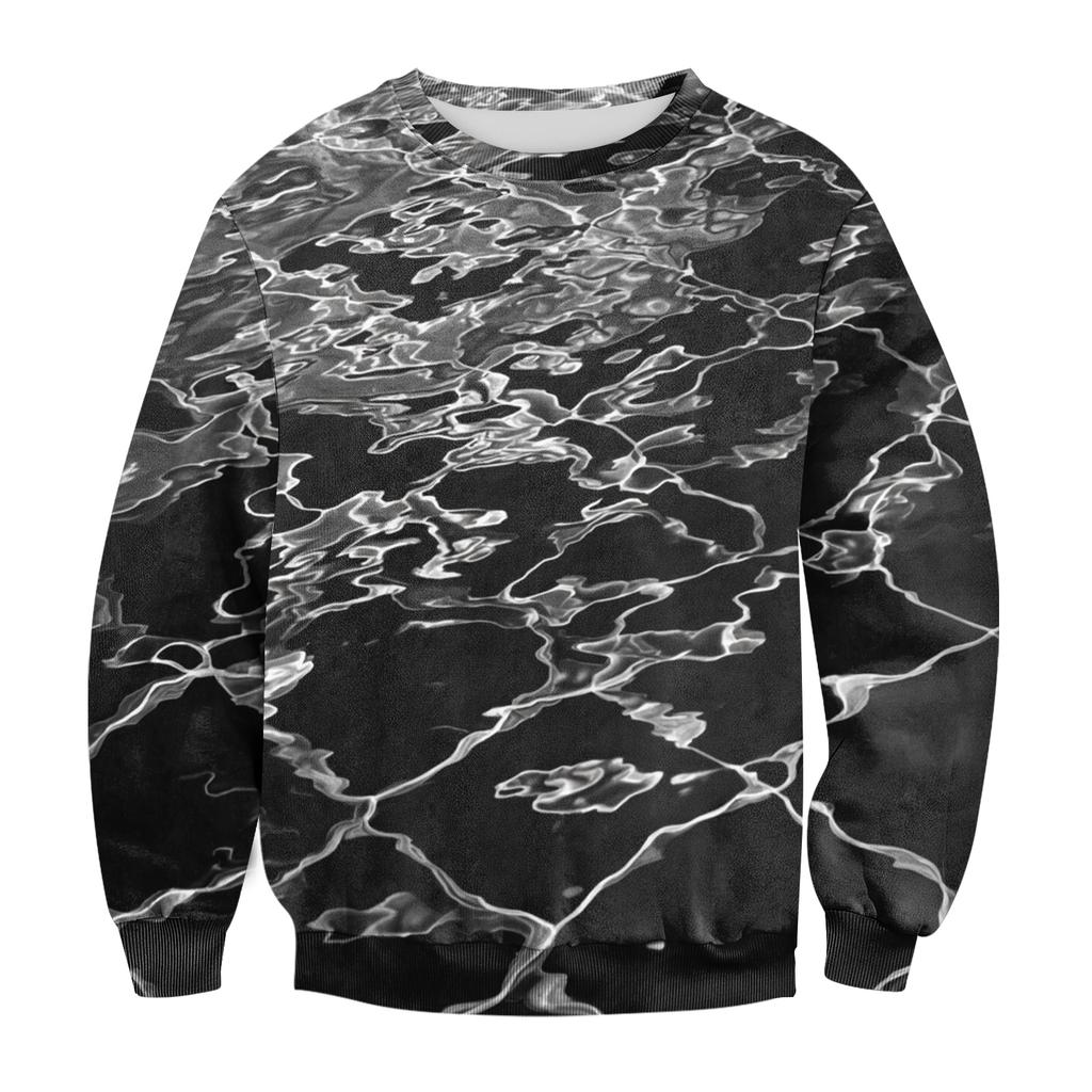 Men's Casual Fashion Printed Round Neck Pullover Sweatshirt