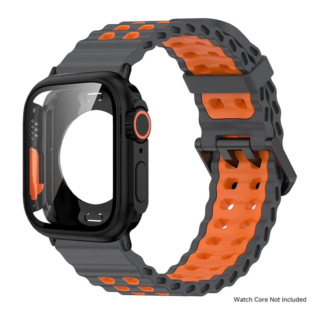Silicone Strap+Change to Ultra Case For Apple Watch 11 10 42/46mm Protective Cover for iwatch Series 9 8 7 6 se54 40/41/44/45mm