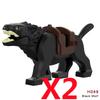 Medieval Military Castle Knight Building Blocks Riding Horse Wolf Bear Animal Vest Weapon Flag Saddle Dragon Toy Brick Gift K024