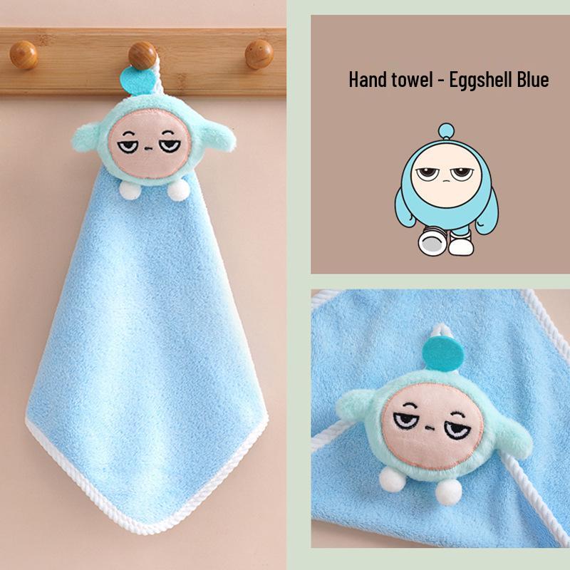 Coral Fleece Cute Cartoon Children's Hand Towel - Thick, Absorbent Small Square Towel