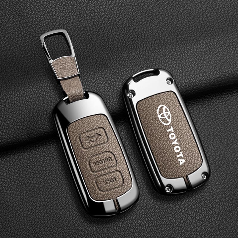 Zinc Alloy & Leather Key Case for Toyota Sequoia, Levin, RAV4
