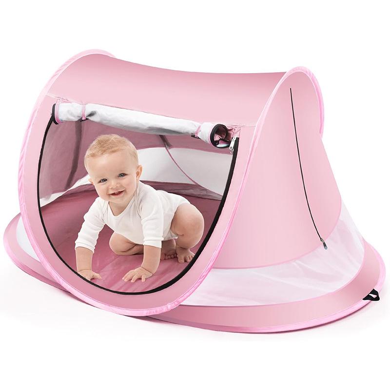 Foldable UV50+ Baby Mosquito Net Tent for Camping, Beach, or Grassland - Quick-Open and Portable Children's Shelter
