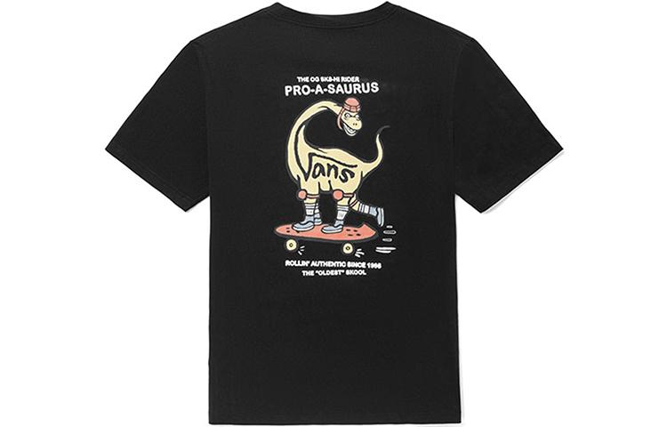 Vans T Shirts Unisex Black Crew Neck Moderate Straight Fit VN0A5F33BLK L